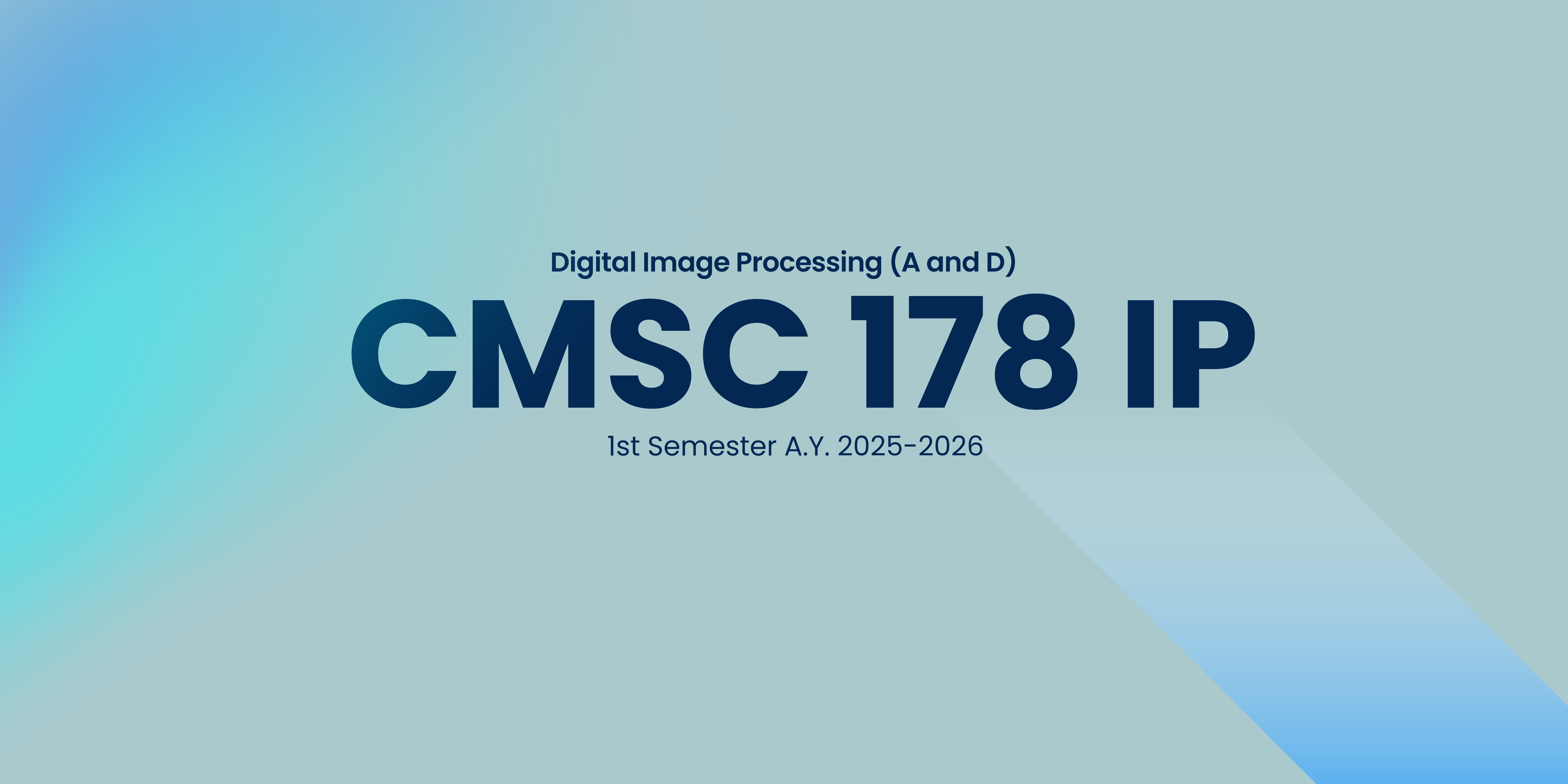 CMSC 178IP Image Processing (First Sem 2025-2026)