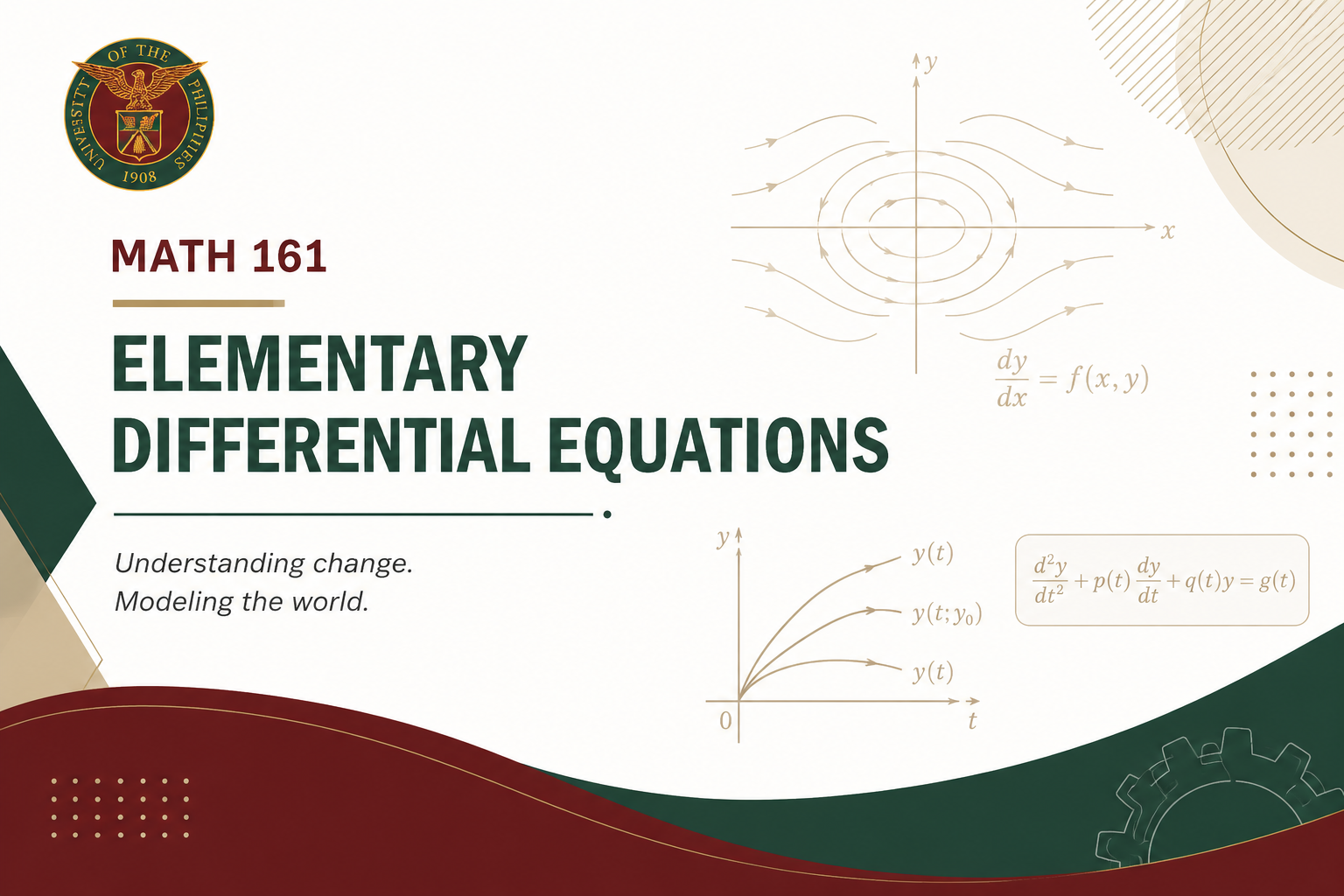 MATH 161 Elementary Differential Equations (1st Sem 2026-2027)