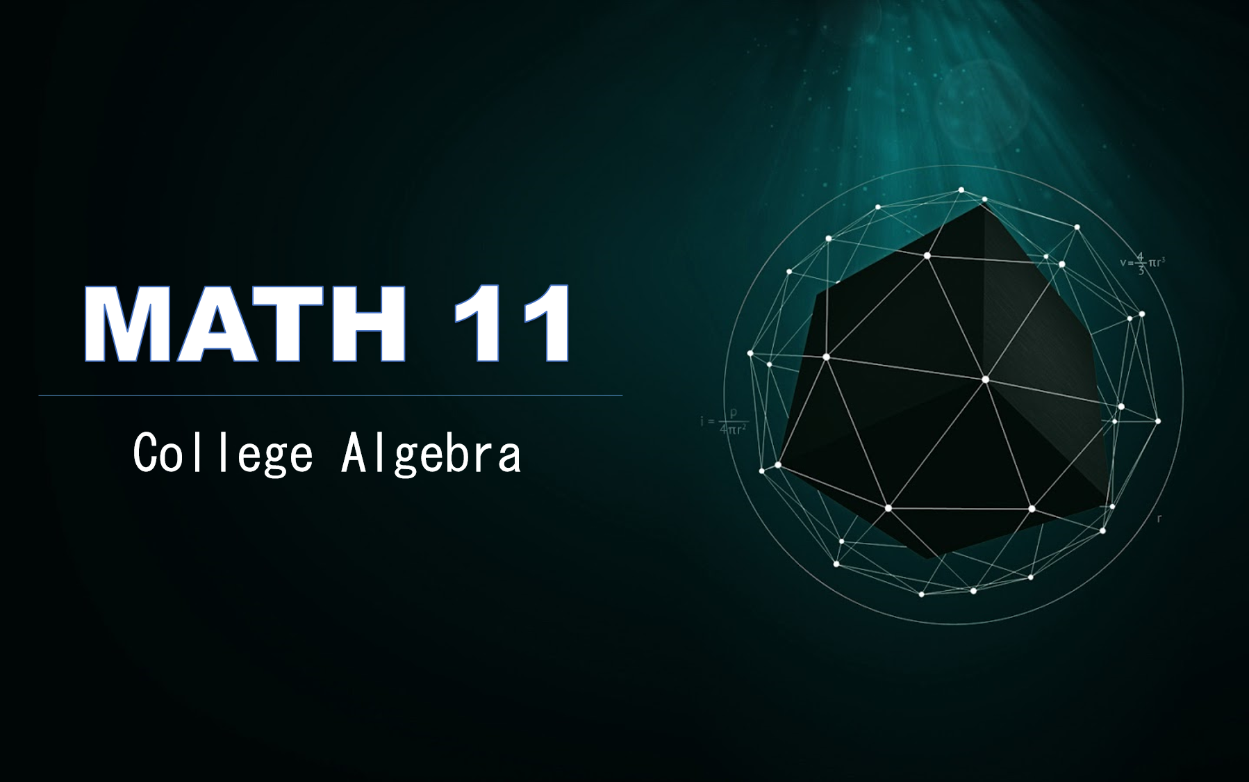 Math 11 - College Algebra