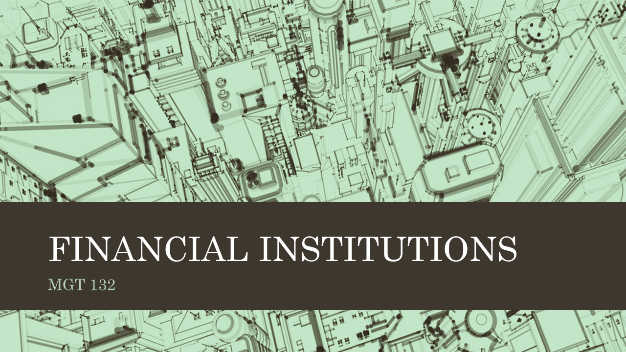 FINANCIAL INSTITUTIONS