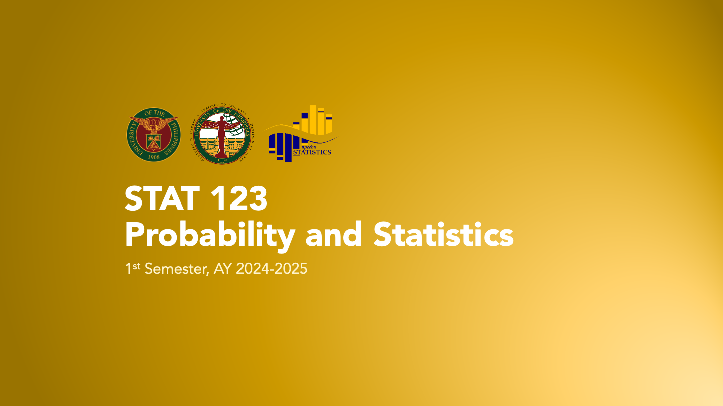 STAT 123 Probability and Statistics (AY 24-25)